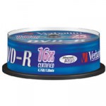 Verbatim-DVD-R 4,7Go certifi&eacute;s 16x Spindle * 10