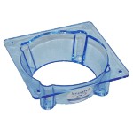 Revoltec-Adaptateur ventilateurs 60mm->80mm plastique bleu transparent + Vis