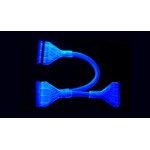DocMicro-C&acirc;ble rond IDE ATA133 R&eacute;actif aux UV BLEU Blind&eacute; 45cm