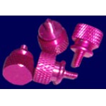 DocMicro-Vis boitiers &agrave; main Thumbscrews couleur ROUGE (Lot de 4 vis)