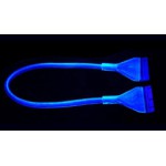 DocMicro-C&acirc;ble rond pour lecteur de disquette R&eacute;actif aux UV BLEU Blind&eacute; 45cm