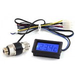 DocMicro-Embout M&eacute;tal Droit 1/4" pour tuyau 8/10mm ESV + Sonde Temp. + Afficheur LCD