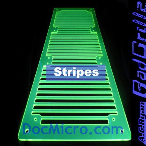AC-Ryan-Grille RadGrillz Stripes 3*120mm Vert R&eacute;actif aux UV