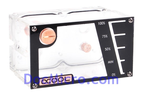 Alphacool-R&eacute;servoir Plexi 2 Baies Repack Dual Bayres 5,25" Transparent - REV. 2