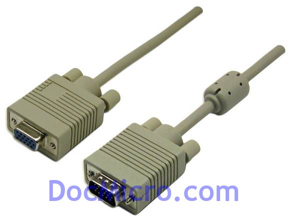 DocMicro-C&acirc;ble SVGA  Blind&eacute; Prolongateur HD 15 M&acirc;le <--> Femelle 3,00m