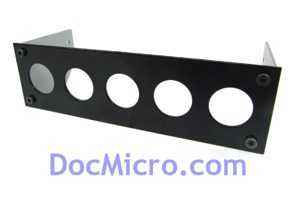 DocMicro-Fa&ccedil;ade 5"1/4 NOIRE pour 5 Boutons Anti-Vandalisme