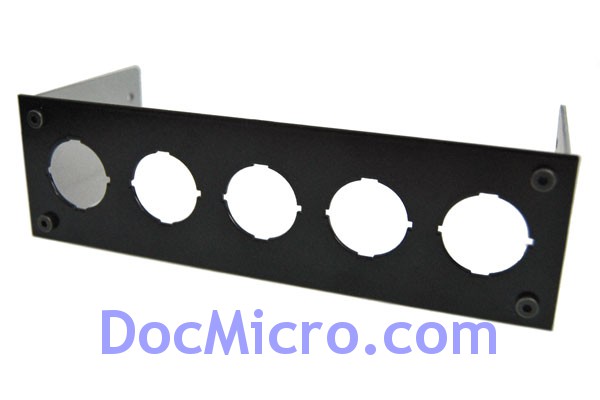 DocMicro-Fa&ccedil;ade 5"1/4 NOIRE pour 5 Interrupteurs / Switchs Ronds