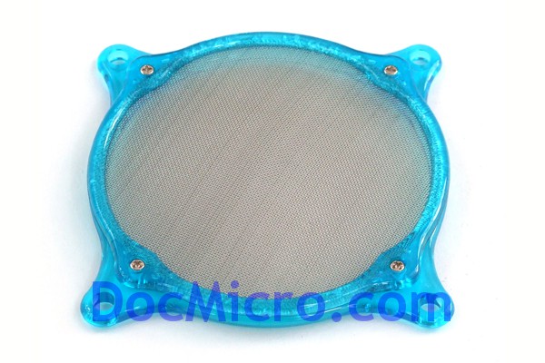 DocMicro-Filtre Anti-Poussi&egrave;re Rond PVC BLEU R&eacute;actif aux UV 92x92