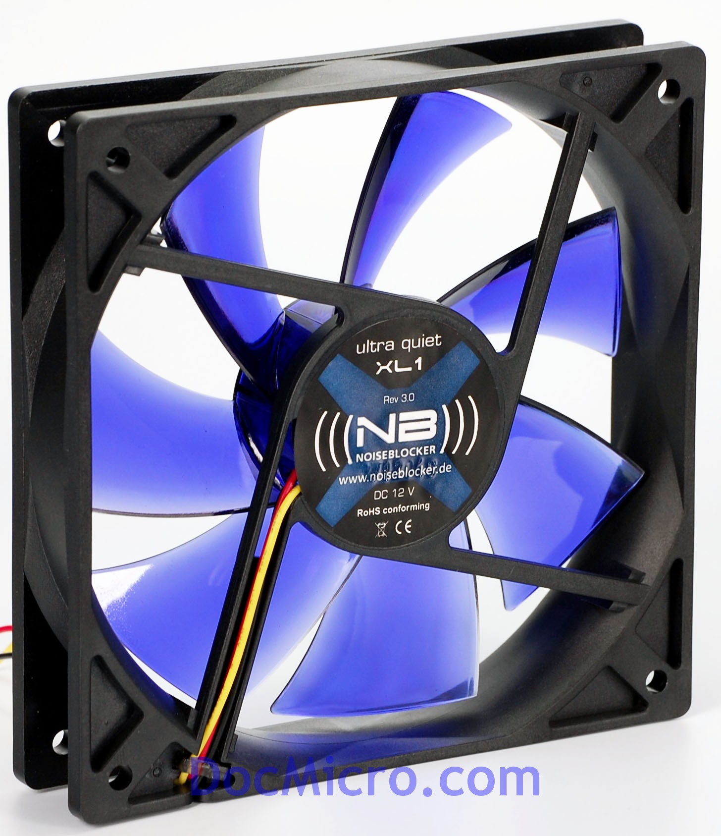 NoiseBlocker-BlackSilentFan XL2 120*120*25mm, 21dB, 58CFM, connect. 3 pins carte m&egrave;re REV 3.00 BULK
