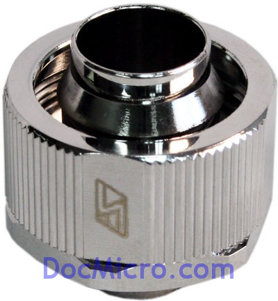 SwifTech-Embout M&eacute;tal Droit 1/4" pour Tuyau 13/19mm - Argent
