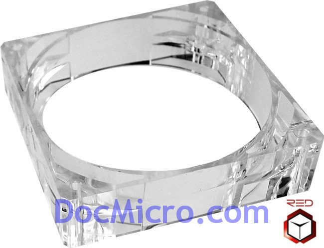 The Feser Company-Jupe 120 Plexi avec 2 LED Rouge pour Radiateur Watercooling