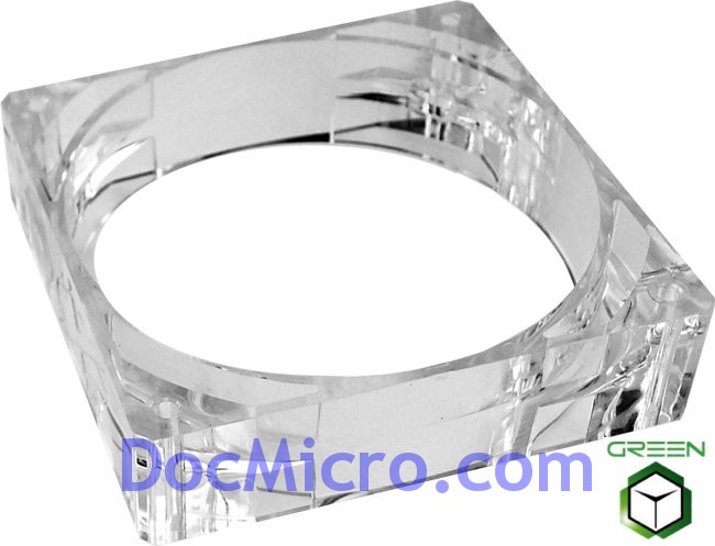 The Feser Company-Jupe 120 Plexi avec 2 LED Vert pour Radiateur Watercooling