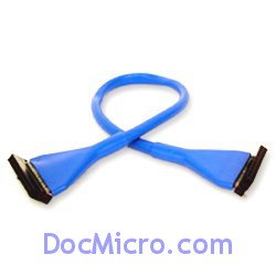 DocMicro-C&acirc;ble rond pour lecteur de disquette Bleu 45cm