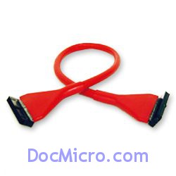 DocMicro-C&acirc;ble rond pour lecteur de disquette Rouge 45cm