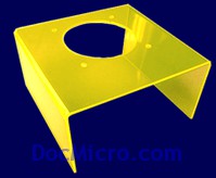 DocMicro-Capot d'alimentation en plexi + Trou JAUNE FLUO