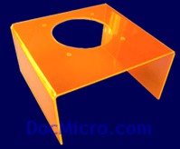 DocMicro-Capot d'alimentation en plexi + Trou ORANGE FLUO