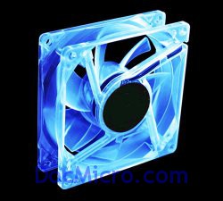 DocMicro-Ventilateur 80mm R&eacute;actif UV BLEU