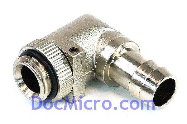 DocMicro-Embout Cannel&eacute; Coud&eacute; 1/4" avec Joint pour Tuyau 10mm Special High Flow