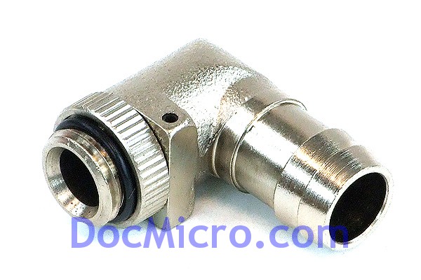 DocMicro-Embout Cannel&eacute; Coud&eacute; 1/4" avec Joint pour Tuyau 13mm Special High Flow