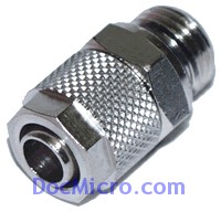 DocMicro-Embout M&eacute;tal Droit 1/4" pour tuyau 6/8mm