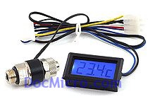 DocMicro-Embout M&eacute;tal Droit 1/4" pour tuyau 8/10mm ESV + Sonde Temp. + Afficheur LCD