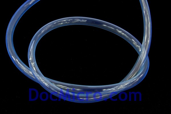 DocMicro-Tuyau PUR Semi-rigide Transparent / BLEU R&eacute;actif aux UV 10mm interne, 13mm externe (Au m&egrave;tre)