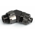 DocMicro-Embout M&eacute;tal Coud&eacute; 45&deg; 1/4" pour tuyau 8/10mm - COULEUR NOIRE