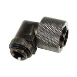 DocMicro-Embout M&eacute;tal Coud&eacute; 1/4" pour tuyau 13/16mm - Noir