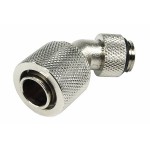 DocMicro-Embout M&eacute;tal Coud&eacute; 45&deg; 1/4" pour tuyau 13/16mm - Argent