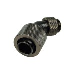 DocMicro-Embout M&eacute;tal Coud&eacute; 45&deg; 1/4" pour tuyau 13/16mm - Noir