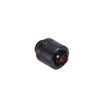 DocMicro-Embout M&eacute;tal Droit 1/4" pour tuyau 10/13mm - Long - Noir Mat