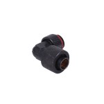 DocMicro-Embout M&eacute;tal Coud&eacute; 1/4" pour tuyau 10/13mm - Long - Noir Mat