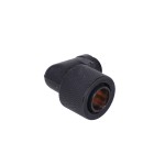 DocMicro-Embout M&eacute;tal Coud&eacute; 1/4" pour tuyau 13/16mm - Noir Mat