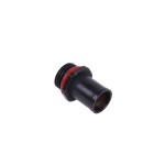 DocMicro-Embout Cannel&eacute; Droit 1/4" avec Joint pour Tuyau 10mm - Perfect Seal - Noir Mat
