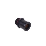 DocMicro-Embout Cannel&eacute; Droit 1/4" avec Joint pour Tuyau 13mm - Perfect Seal - Noir Mat