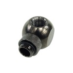 DocMicro-Double Connecteur M&acirc;le / Femelle 1/4" Cubique 90&deg; Rotatif - Noir
