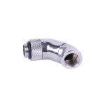 Alphacool-Double Connecteur M&acirc;le / Femelle 1/4" Double 45&deg; Rotatif - Argent
