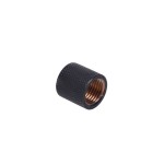 DocMicro-Double Connecteur Femelle/Femelle Molet&eacute; 1/4" - Noir Mat