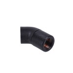 DocMicro-Double Connecteur Femelle / Femelle 1/4" 45&deg; Rotatif - Noir Mat