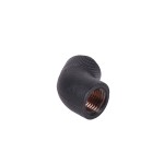 DocMicro-Double Connecteur M&acirc;le / Femelle 1/4" 60&deg; Rotatif - Noir Mat