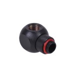 DocMicro-Double Connecteur M&acirc;le / Femelle 1/4" Cubique 90&deg; Rotatif - Noir Mat