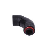 DocMicro-Double Connecteur M&acirc;le / Femelle 1/4" 45&deg; Double Rotatif - Noir Mat