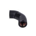DocMicro-Double Connecteur Femelle / Femelle 1/4" 45&deg; Double Rotatif - Noir Mat