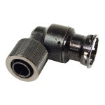 DocMicro - Raccord AutoBloquant HIGH-FLOW pour Tuyau 10/13mm Coud&eacute; - FEMELLE - Noir