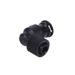 DocMicro-Raccord AutoBloquant HIGH-FLOW pour Tuyau 10/13mm Coud&eacute; - FEMELLE - Noir Mat