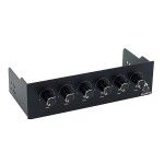 Phobya-Fan-Controler 5.25" MaxGuide 6 Noir