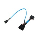 Phobya-Adaptateur Molex 4 Pins (12V) vers 3 Pins (7V) 30cm - UV Bleu