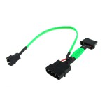 Phobya-Adaptateur Molex 4 Pins (12V) vers 3 Pins (7V) 30cm - UV Vert