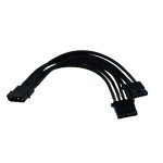 Phobya-Doubleur Molex 4 Pins 20cm - Gain&eacute; Noir Individuellement