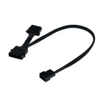 Phobya-Adaptateur Molex 4 Pins vers 4 Pins PWM 30cm - Gain&eacute; Noir